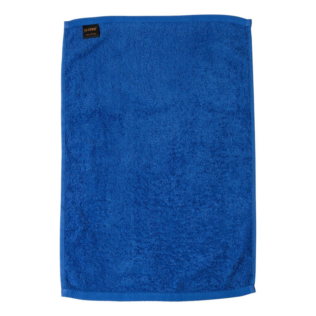 Q-Tees Deluxe Hemmed Hand Towel - Royal - Back
