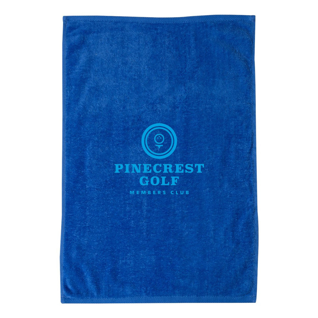 Q-Tees Deluxe Hemmed Hand Towel - Royal - Front