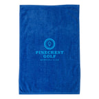 Q-Tees Deluxe Hemmed Hand Towel - Royal - Front