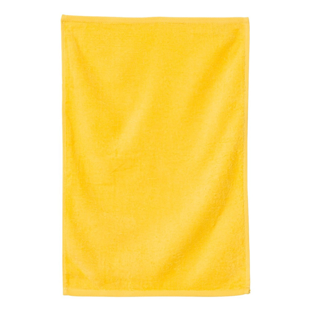 Q-Tees Deluxe Hemmed Hand Towel - Yellow - Side