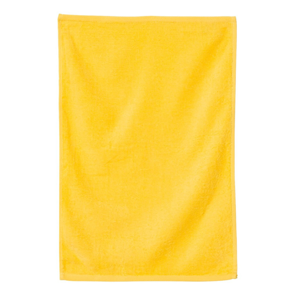 Q-Tees Deluxe Hemmed Hand Towel - Yellow - Side