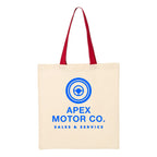 Q-Tees Economical Tote with Contrast-Color Handles - Natural/ Red - Front
