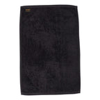 Q-Tees Hemmed Hand Towel - Black - Back