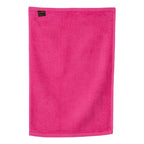 Q-Tees Hemmed Hand Towel - Hot Pink - Back
