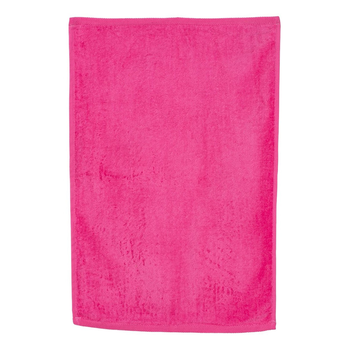 Q-Tees Hemmed Hand Towel - Hot Pink - Side