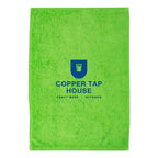 Q-Tees Hemmed Hand Towel - Lime - Front