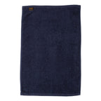 Q-Tees Hemmed Hand Towel - Navy - Back