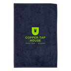 Q-Tees Hemmed Hand Towel - Navy - Front