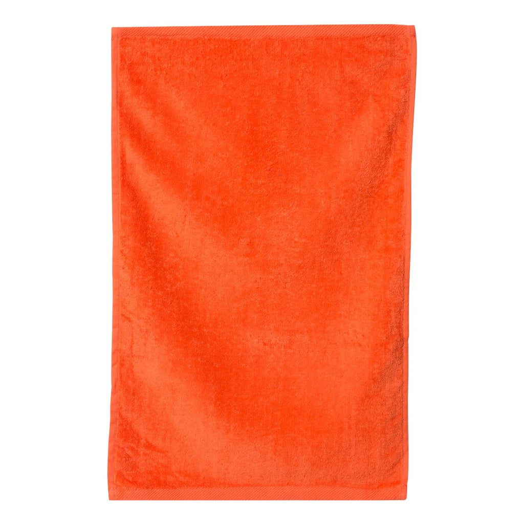 Q-Tees Hemmed Hand Towel - Orange - Side