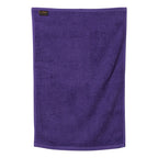 Q-Tees Hemmed Hand Towel - Purple - Back
