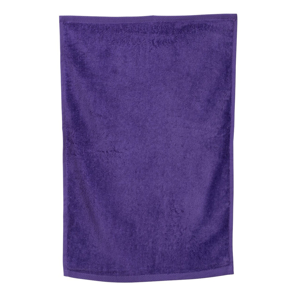 Q-Tees Hemmed Hand Towel - Purple - Side