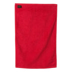 Q-Tees Hemmed Hand Towel - Red - Back