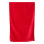 Q-Tees Hemmed Hand Towel - Red - Side
