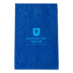 Q-Tees Hemmed Hand Towel - Royal - Front