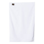 Q-Tees Hemmed Hand Towel - White - Back