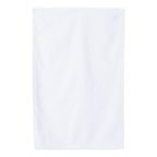Q-Tees Hemmed Hand Towel - White - Side