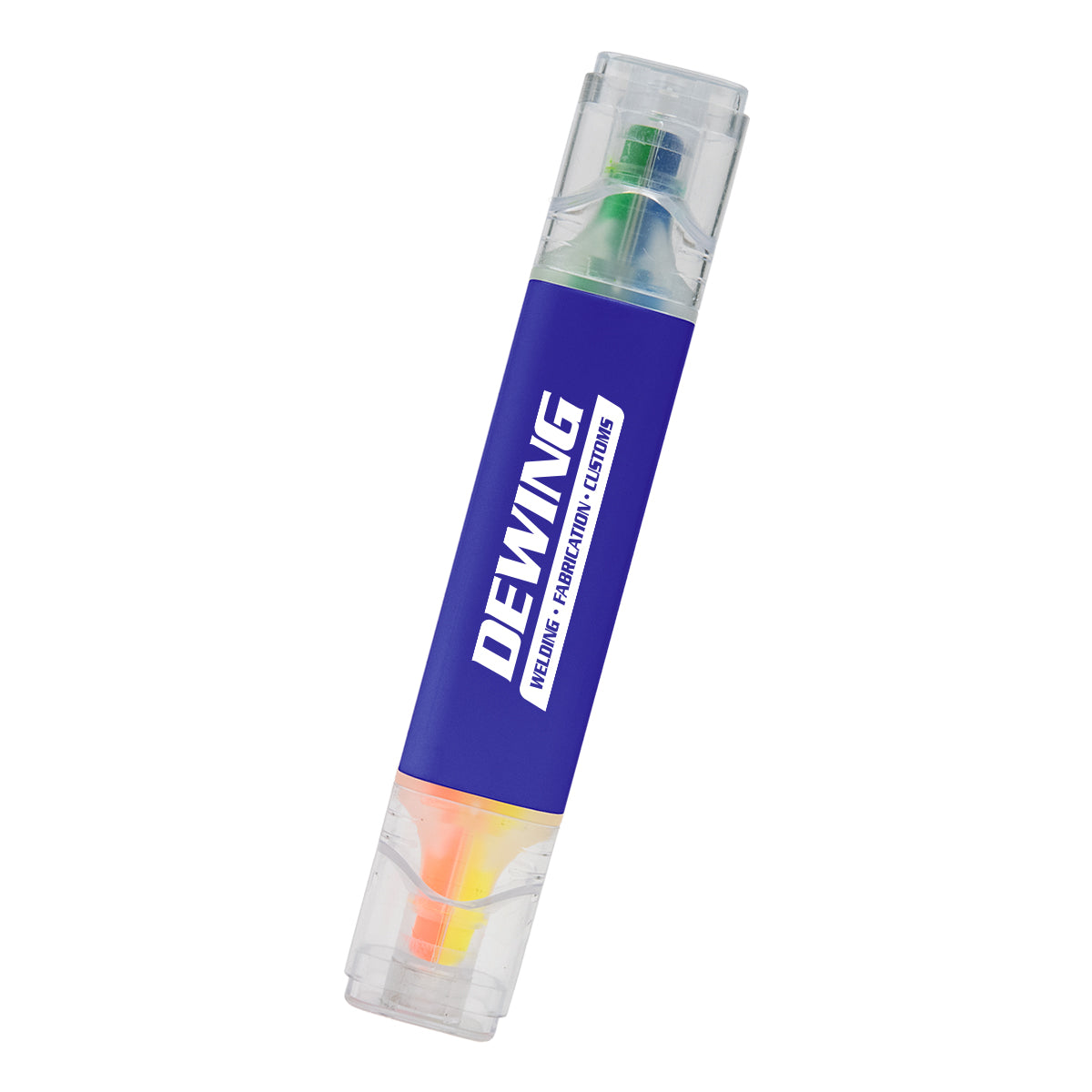 Quad Highlighter, Four-Way - Royal With Clear - Pad Print