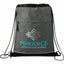 Quarry Drawstring Bag with Zip Front Pocket Embroidery - Graphite - Front