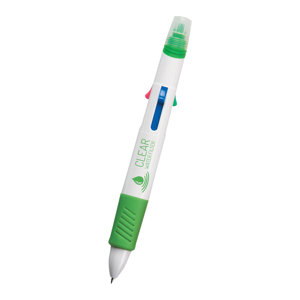 Quatro Pen and Highlighter - Green - Silk Screen