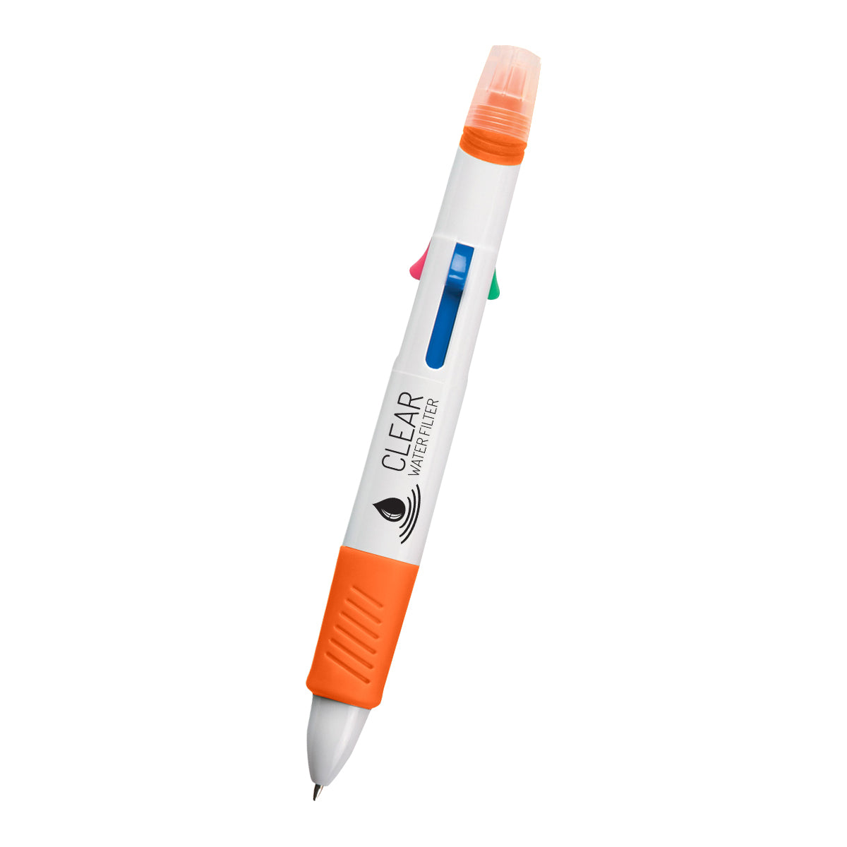 Quatro Pen and Highlighter - Orange - Silk Screen