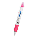 Quatro Pen and Highlighter - Pink - Silk Screen