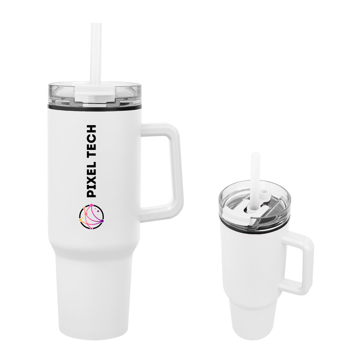 Quest Recycled Stainless Steel Tumbler in Full Color, 40 oz - Colorbrite