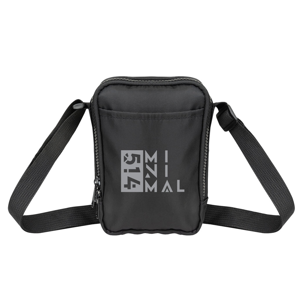 Quick Access Sling Bag in Recycled PET - Black - Silk Screen