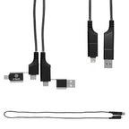 Quick Charge Cable, 60W, 3 Foot - Black - Pad Print
