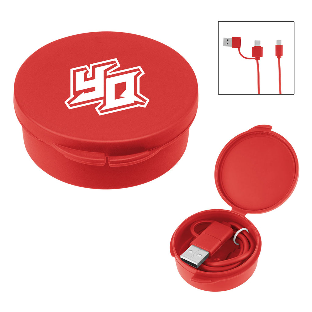 Quick Charge Cable in a Carrying Case, 65W - Red - Silk Screen