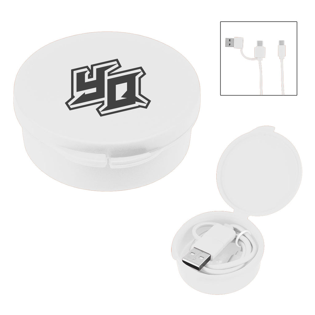 Quick Charge Cable in a Carrying Case, 65W - White - Silk Screen