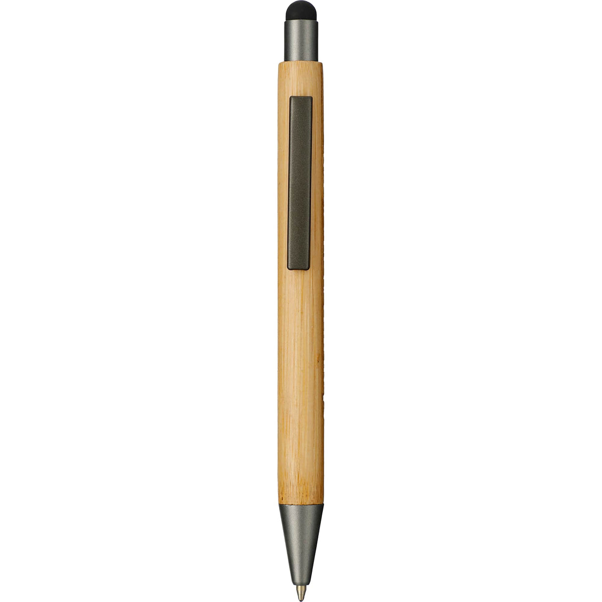 Quick-Dry Gel Pen with Stylus in Bamboo - Natural - Front