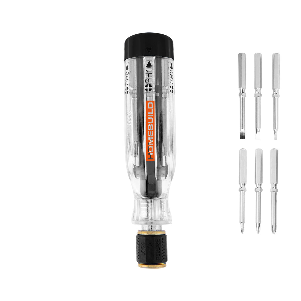 Quick Release Screwdriver, Six-Way - Black - Pad Print