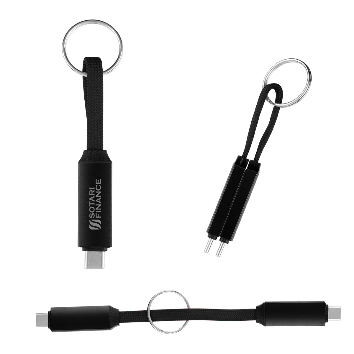 Quick Snap Fast Charging Cable, 60W - Black - Pad Print