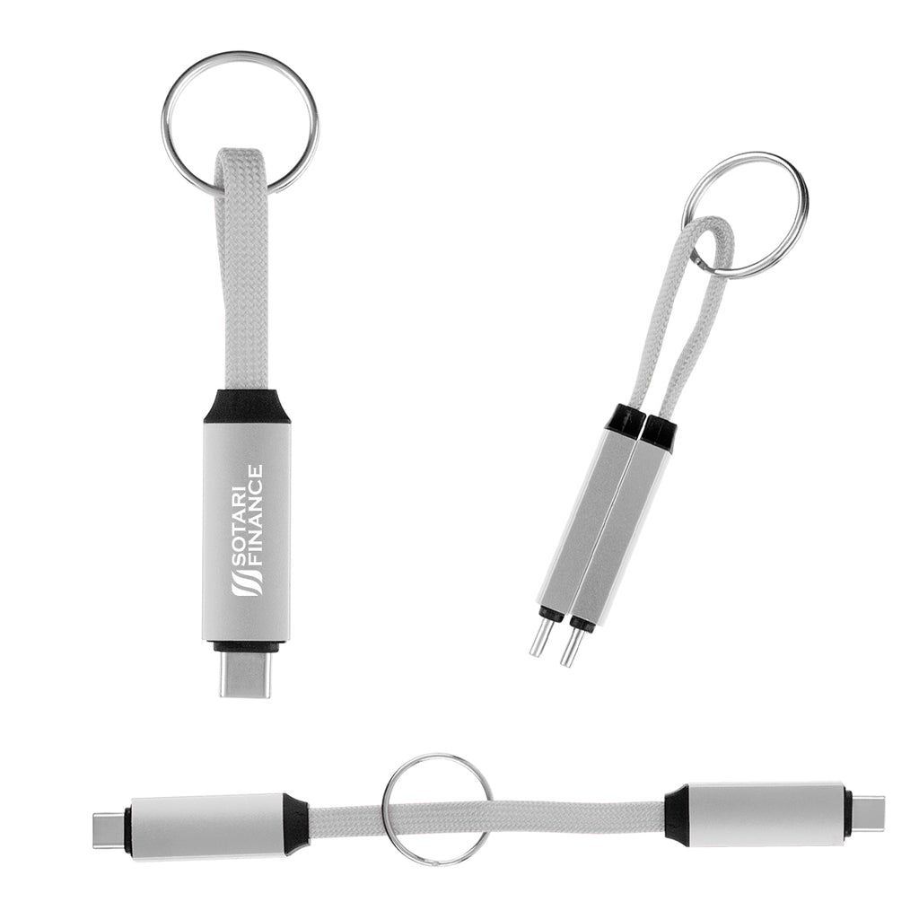 Quick Snap Fast Charging Cable, 60W - Silver - Laser