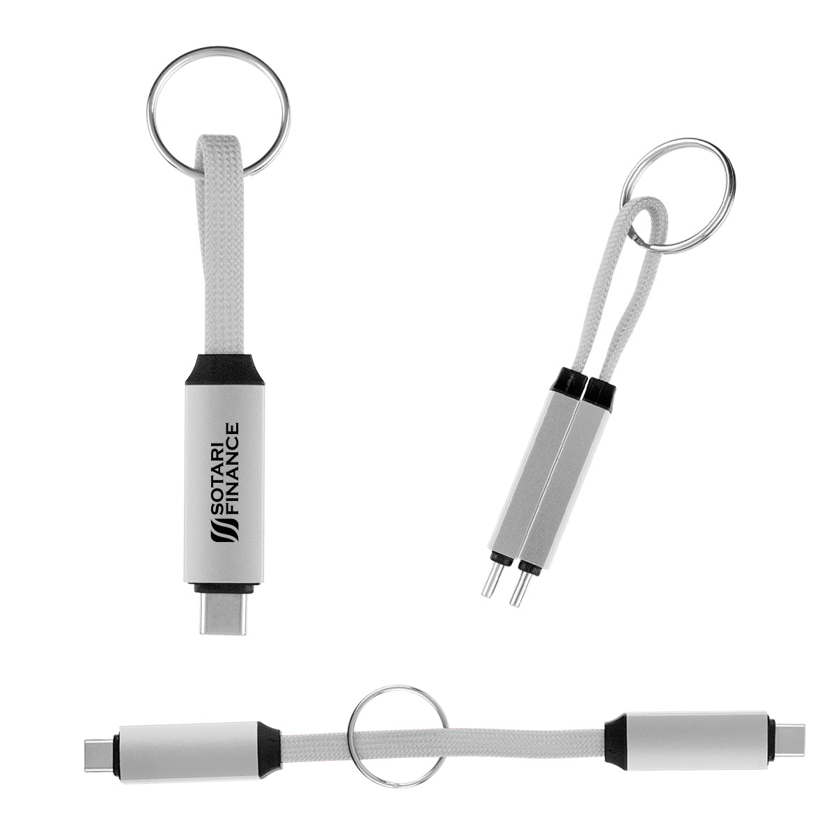 Quick Snap Fast Charging Cable, 60W - Silver - Pad Print