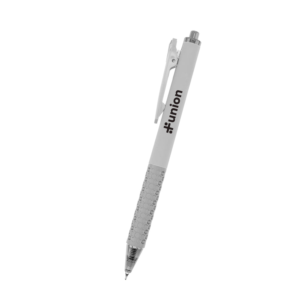Quiet Click Gel Pen in Recycled ABS - Gray - Silk Screen