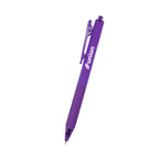 Quiet Click Gel Pen in Recycled ABS - Purple - Silk Screen