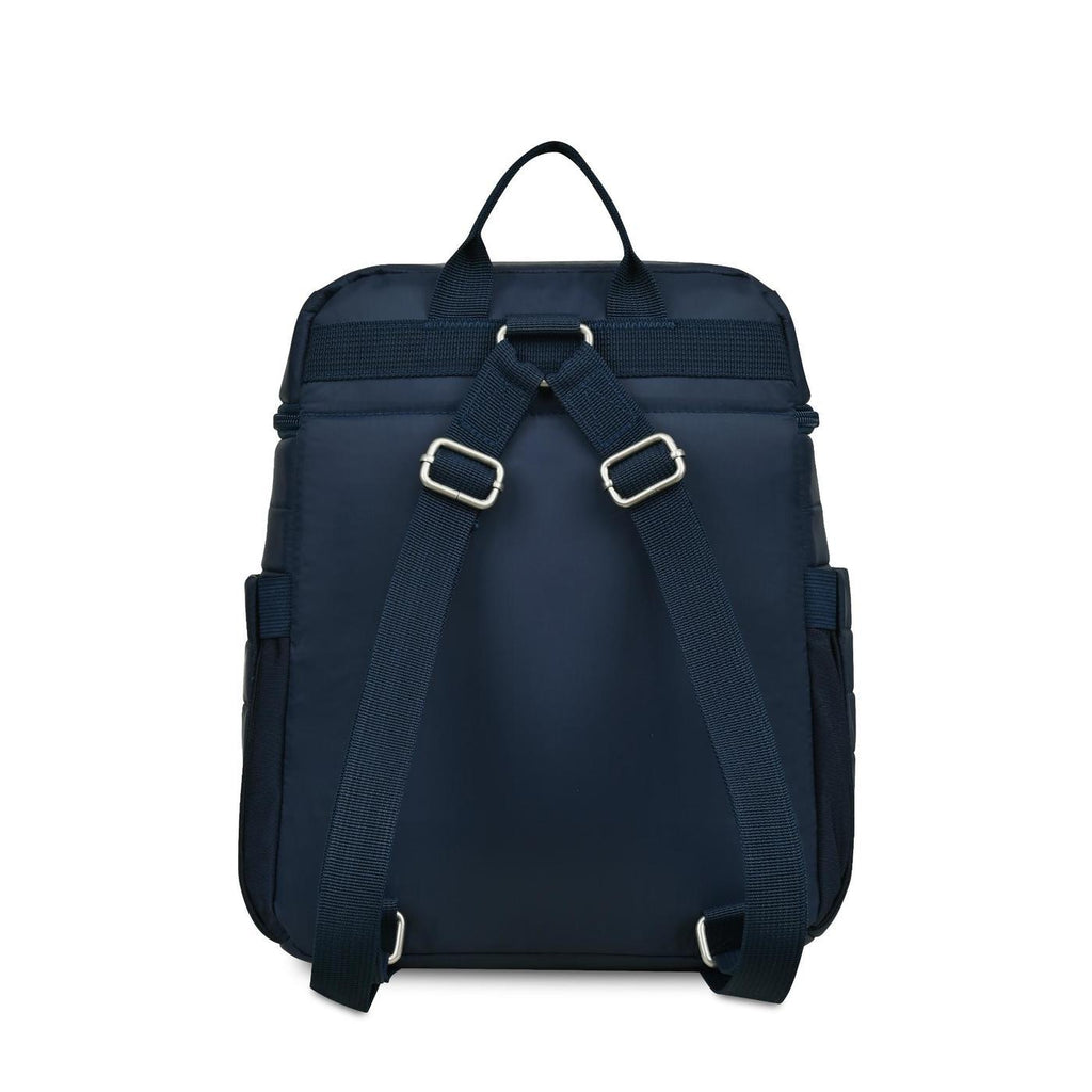 Quilted Nylon Mini Backpack Cooler - Navy - View 3