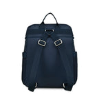 Quilted Nylon Mini Backpack Cooler - Navy - View 3