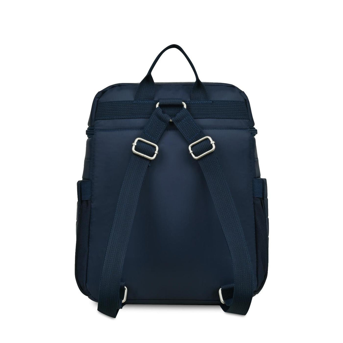 Quilted Nylon Mini Backpack Cooler - Navy - View 3