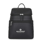 Quilted Nylon Mini Backpack Cooler Transfer - Black - View 1