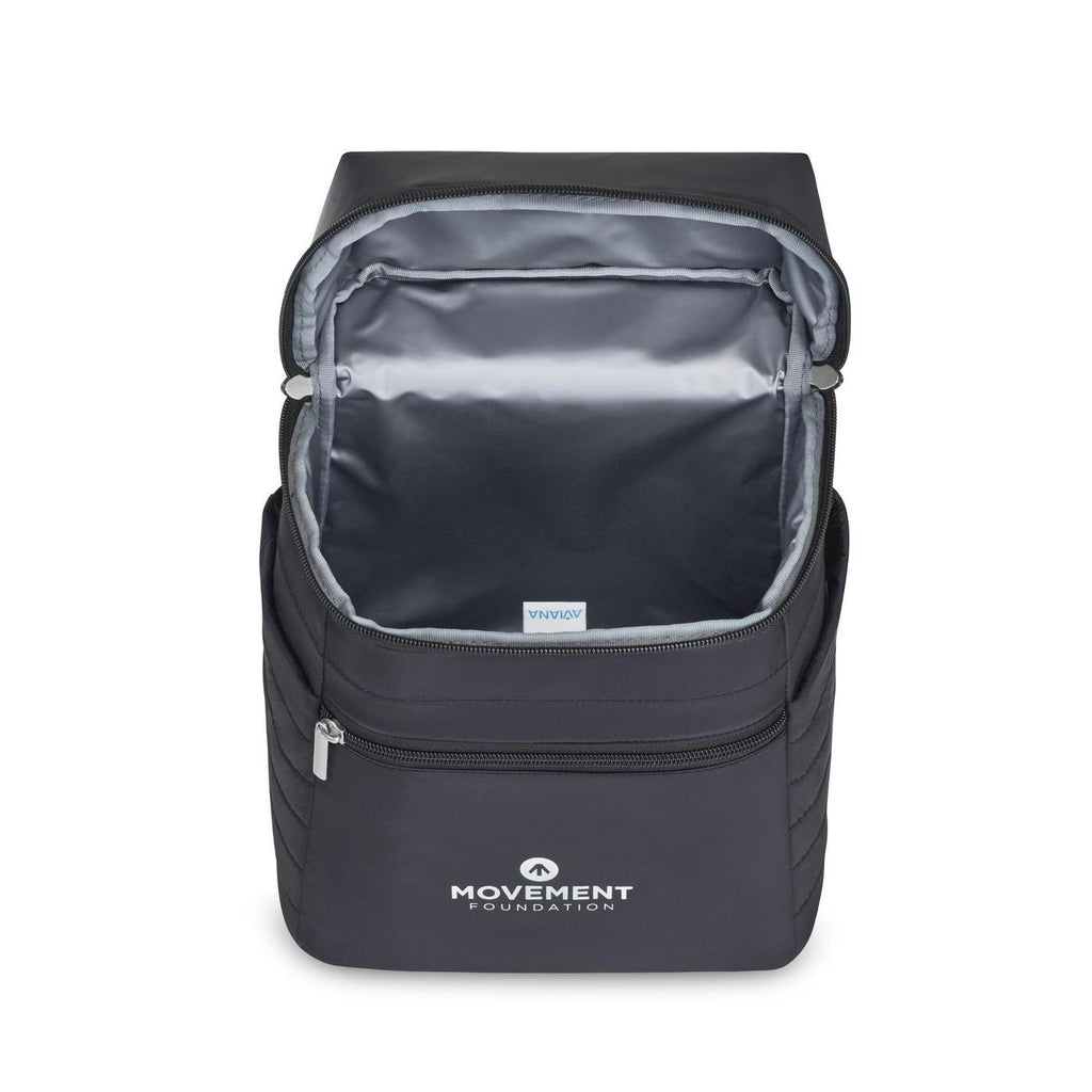 Quilted Nylon Mini Backpack Cooler Transfer - Black - View 2