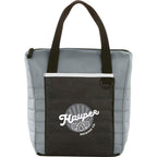 Quilted Padded Lunch Cooler for 12 Cans - Gray - Front