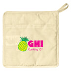 Quilted Pot Holder in Cotton Canvas - Natural - Colorbrite