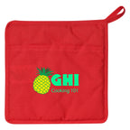 Quilted Pot Holder in Cotton Canvas - Red - Colorbrite