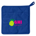 Quilted Pot Holder in Cotton Canvas - Royal Blue - Colorbrite