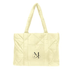 Quilted Puffer Tote Bag, Luxe - Beige - Silk Screen