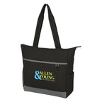 Quilted Tote Bag, Carter - Black - Colorbrite