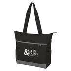 Quilted Tote Bag, Carter - Black - Silk Screen