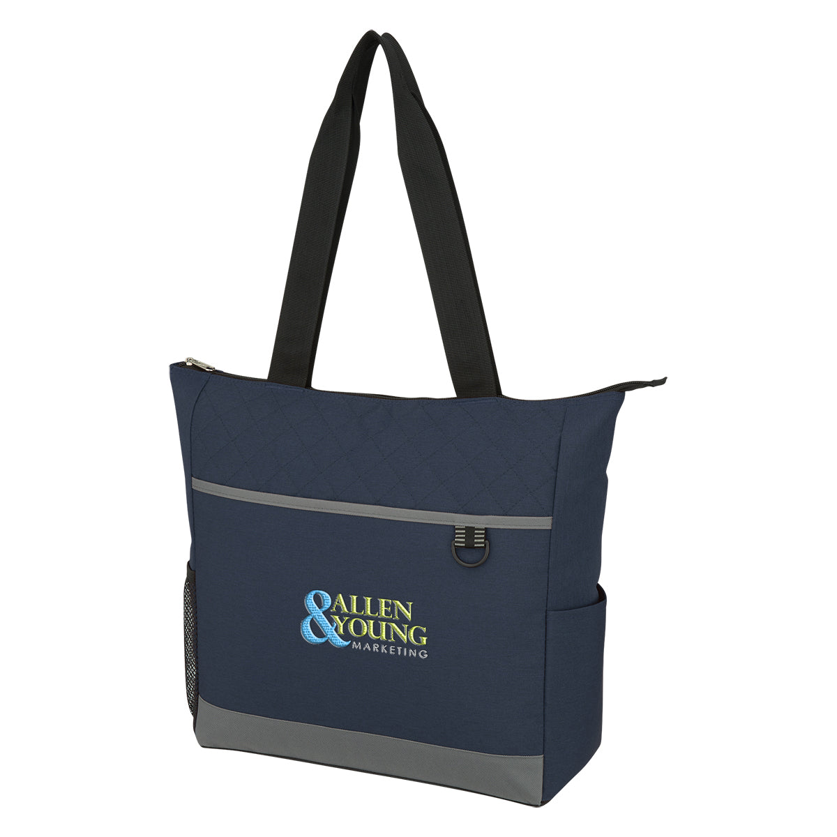 Quilted Tote Bag, Carter - Embroidery
